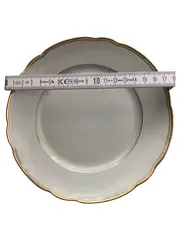 Vorschaubild 1 von Essteller Klassisch Weiß Porzellan 19 cm Metallic Akzent