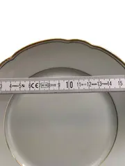 Vorschaubild 3 von Essteller Klassisch Weiß Porzellan 19 cm Metallic Akzent
