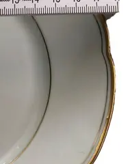 Vorschaubild 2 von Essteller Klassisch Weiß Porzellan 19 cm Metallic Akzent