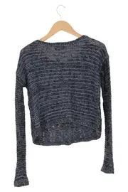 Vorschaubild 2 von Damen Pullover Lochmuster Casual Blau Gr. 34/XS Strickpullover