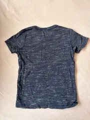 Vorschaubild 2 von T-Shirt Kinder Gr. 104 Dunkelblau Meliert Baumwolle Kurzarm