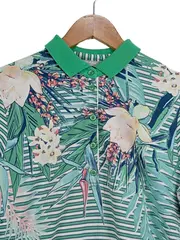 Vorschaubild 3 von Damen Poloshirt Gr. 42;XL Mehrfarbig Blumenmuster Casual