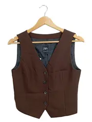 Vorschaubild 1 von Damen Business Anzugweste Braun Gr. 36/S Elegant