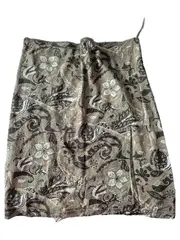 Vorschaubild 3 von Damen A-Linienrock Paisley Oliv Gr. XL Bohemian Midirock
