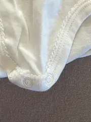Vorschaubild 4 von Baby Body Langarm Gr. 86 Mädchen Baumwolle Weiß Schleife