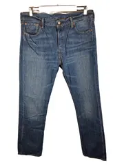 Vorschaubild 1 von 501 Jeans Straight Leg Herren W36 L34 Blau Knopfleiste