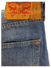 Vorschaubild 5 von 501 Jeans Straight Leg Herren W36 L34 Blau Knopfleiste