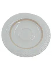 Vorschaubild 2 von Leonard Paris Untertasse Estoril Weiß Beige 16 cm Porzellan