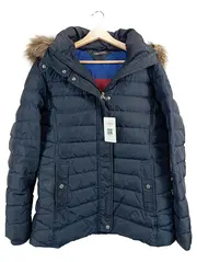 Vorschaubild 1 von Steppjacke Damen Gr. L Fellkapuze Blau Daunenjacke