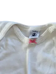 Vorschaubild 2 von Baby Body Langarm Weiß Gr. 86 Baumwolle Schleife
