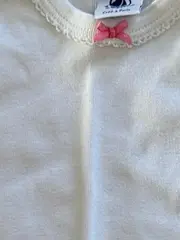 Vorschaubild 3 von Baby Body Langarm Weiß Gr. 86 Baumwolle Schleife