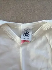 Vorschaubild 5 von Baby Body Langarm Weiß Gr. 86 Baumwolle Schleife