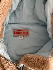 Vorschaubild 5 von Kinder Fleecejacke Gr. 56 Beige Kapuze Reißverschluss Outdoor