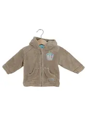 Vorschaubild 1 von Kinder Fleecejacke Gr. 56 Beige Kapuze Reißverschluss Outdoor
