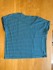 Vorschaubild 3 von Damen T-Shirt Gr. 46/3XL Petrol Gestreift Casual