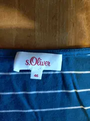 Vorschaubild 4 von Damen T-Shirt Gr. 46/3XL Petrol Gestreift Casual