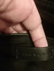Vorschaubild 3 von Damen Umhängetasche Leder Schwarz Kroko-Prägung Kette Mittel
