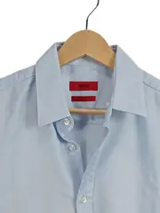 Vorschaubild 2 von Herren Business Hemd Langarm Uni Blau Gr. 38 Baumwolle