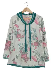 Vorschaubild 1 von Damen Kapuzenpullover Blumenmuster Gr. 36 Mehrfarbig Casual