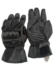 Vorschaubild 1 von Motorradhandschuhe Leder Schwarz XL Knöchelschutz Mesh