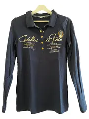 Vorschaubild 1 von Damen Poloshirt Langarm Gr. 40 Blau Casual