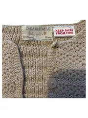 Vorschaubild 2 von Knitwear Strickjacke Bolero Mädchen Gr. 86 Beige Baumwolle