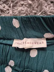 Vorschaubild 2 von Beachwear Damen Sommerkleid Gr. 36/S Grün Gepunktet Midikleid