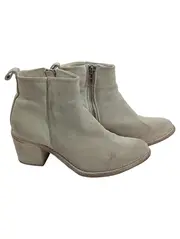 Vorschaubild 1 von Damen Stiefeletten Gr. 40 Wildleder Beige Blockabsatz Reißverschluss