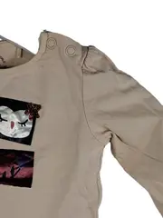 Vorschaubild 5 von Langarmshirt Baby Mädchen Gr. 68 Beige Tiermotive Eule Fuchs