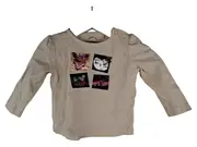Vorschaubild 1 von Langarmshirt Baby Mädchen Gr. 68 Beige Tiermotive Eule Fuchs