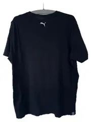 Vorschaubild 2 von Herren T-Shirt Logo-Print Schwarz Gr. 52/XL Baumwolle Sportshirt