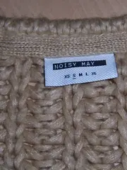 Vorschaubild 6 von Damen Strick Pullover Beige Gr. S Cropped Oversized Freizeit