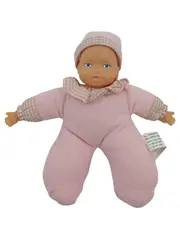 Vorschaubild 1 von Baby Puppe Mädchen Stoffpuppe Rosa Kleinkind Spielzeug 17cm