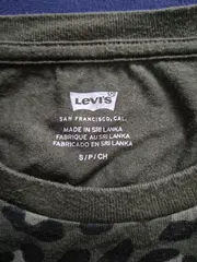 Vorschaubild 3 von Damen T-Shirt Gr. S Leoparden Muster Oliv Grün Baumwolle