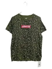 Vorschaubild 1 von Damen T-Shirt Gr. S Leoparden Muster Oliv Grün Baumwolle
