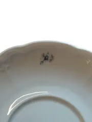 Vorschaubild 3 von Unterteller Kaffeetasse Teetasse Blumenmuster Porzellan Weiß