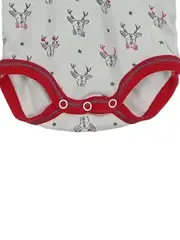 Vorschaubild 3 von Baby Body Gr. 68 weiß Rentier-Motiv Langarm Baumwolle
