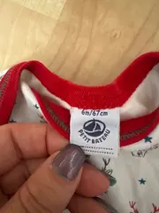 Vorschaubild 4 von Baby Body Gr. 68 weiß Rentier-Motiv Langarm Baumwolle