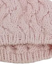 Vorschaubild 3 von Kinder Mützen Set Rosa 3-6 lat Strickmütze Schal Zopfstrick Casual