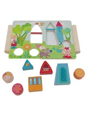 Vorschaubild 1 von Steckspiel Holz Schlossgarten Formenpuzzle Kinder Mehrfarbig