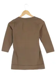 Vorschaubild 2 von Damen T-Shirt Gr. 36/S Braun Casual V-Ausschnitt 3/4-Arm