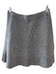 Vorschaubild 3 von Damen A-Linienrock Gr. 40 L Grau Strukturmuster Business Midirock