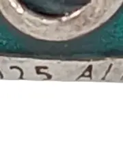 Vorschaubild 3 von 925 Silber Charm Anhänger Türkis Emaille Elegant Damen Alltag