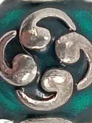 Vorschaubild 2 von 925 Silber Charm Anhänger Türkis Emaille Elegant Damen Alltag