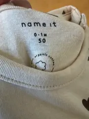 Vorschaubild 5 von Baby Mädchen Kleid Gr. 50 Langarm Herzen Rüschen Beige Bio-Baumwolle