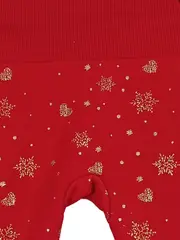 Vorschaubild 4 von Baby Leggings Gr. 56 Rot Gold Schneeflocken Weihnachten
