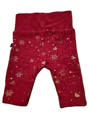 Vorschaubild 3 von Baby Leggings Gr. 56 Rot Gold Schneeflocken Weihnachten