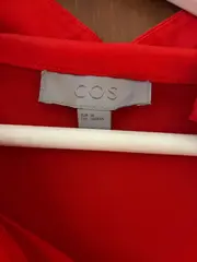 Vorschaubild 2 von Damen Businesskleid Rot Ärmellos Rollkragen Gr. 36 S Minimalismus
