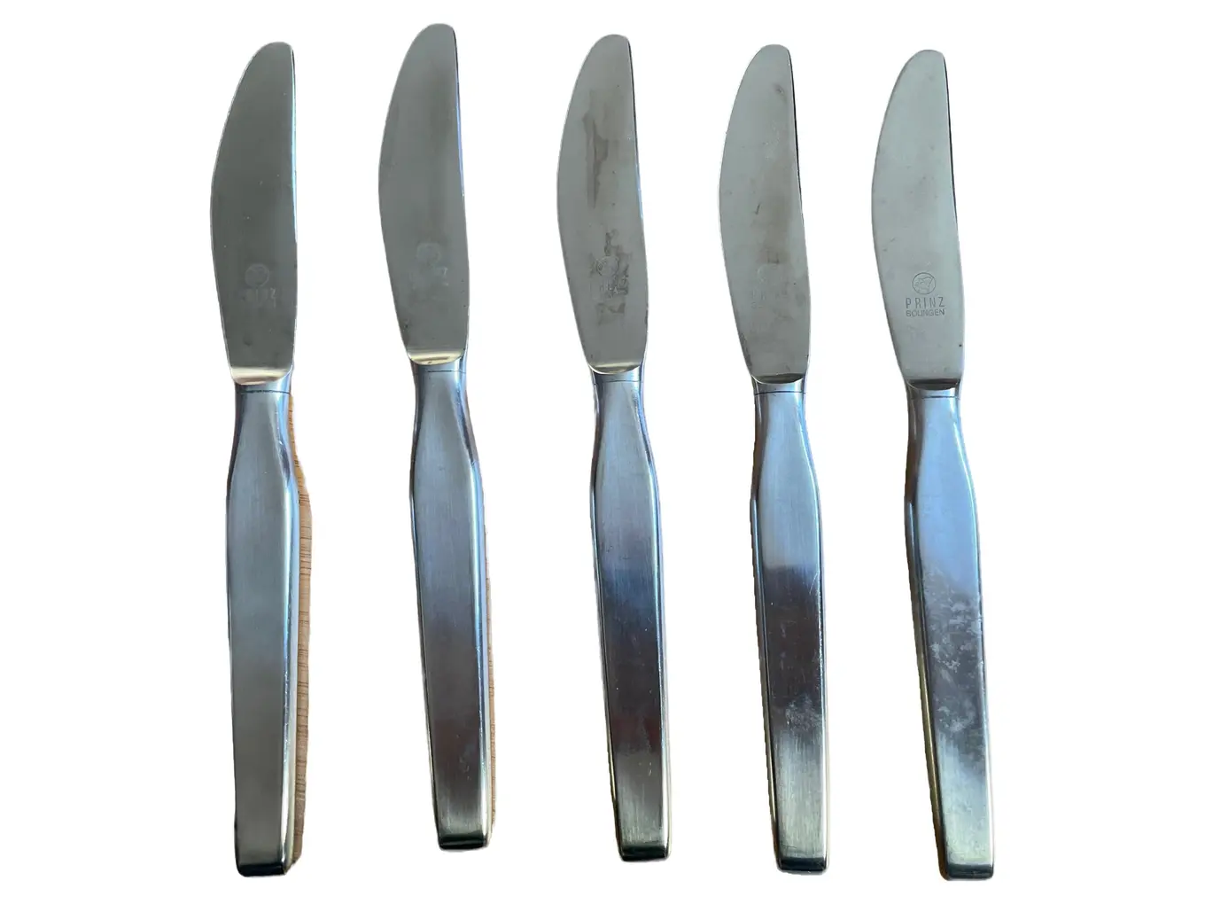 PRINZ Besteckmesser Set 5tlg. Edelstahl Silber Modern Besteck