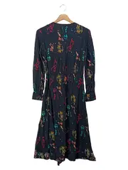 Vorschaubild 2 von & OTHER STORIES Damen Freizeitkleid 34/XS Blau Abstrakt Midikleid Viskose